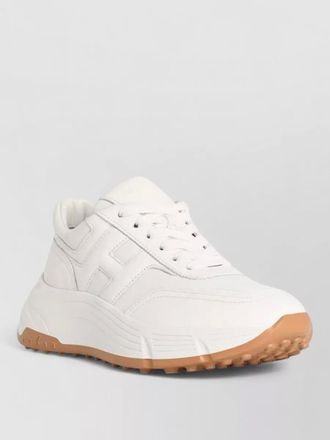 Hogan hi fi leather sneakers rubber sole