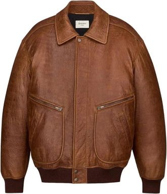 Saint Laurent Coat - female - Saint Laurent - Leather Jackets - Brown - XL - Jackets