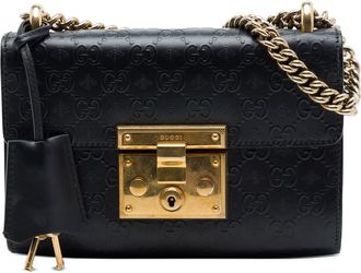 Gucci Pre-owned Gucci Small Guccissima Bee Padlock Crossbody Ladies LE0NSHYPADQ9F3WF