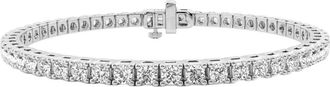 Diana M. Jewels Diana M Lab 10 Carat TW Diamond Tennis Bracelet in 14K White Gold