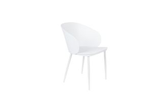 White Label Silla de polipropileno blanco