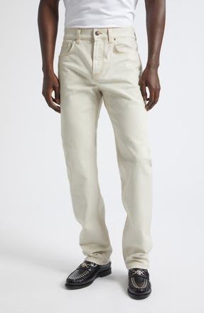 Versace Tapered Leg Jeans in White at Nordstrom, Size 34