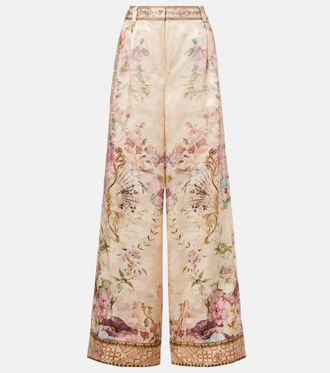 Camilla Printed wide-leg pants