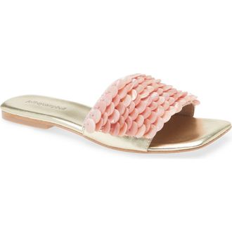 Jeffrey Campbell Fishy Slide Sandal in Coral Gold Combo at Nordstrom Rack, Size 6