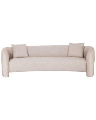 Manhattan Comfort Modern Sylvia Tweed 103.5In Sofa With Accent Pillows