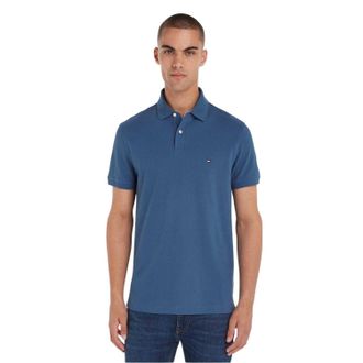 Tommy Hilfiger Heren 1985 Geborduurd Logo Poloshirt (Ege&iuml;sche Zee)