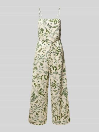 Mango Regular Fit Jumpsuit aus Baumwoll-Leinen-Mix in Beige, Gr&ouml;&szlig;e XS