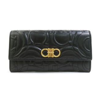 Ferragamo Leather Long Wallet (Bi-Fold) (Pre-Owned)