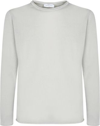 Daniele Fiesoli Trui met ronde hals - Heren - Ronde hals truien - Wit - XL - Katoen - Truien & Vesten