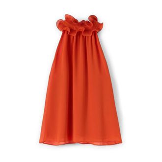 Motivi Top met ruches - Dames - Tops zonder mouwen - Oranje - 2XS - Polyester - Tops