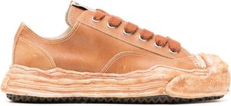 Miharayasuhiro Hank leather sneakers - men - Rubber/Fabric/Calf Leather - 42 - Brown