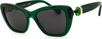 Swarovski SK6018 104587 Transparent Dark Green/Dark Grey