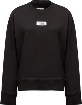 Maison Margiela Felpa con applicazione Numbers - Nero