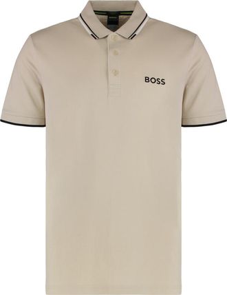 HUGO BOSS Beige Regular Fit Logo Polo