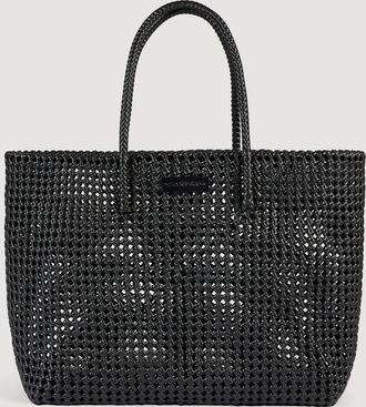 Sandro Woven tote bag with patch