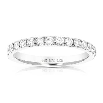 Vir Jewels 1.25 cttw Lab Grown Diamond Eternity Ring Wedding Band in 14K White Gold For Women