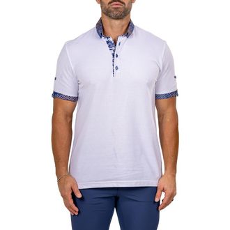 Maceoo Newton Marthyr0024 White Button-Down Piqu&eacute; Polo at Nordstrom, Size 3