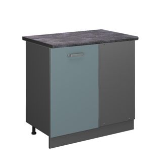 Vicco Armario De Esquina R-line, Gris Azulado, 86 Cm, Et Antracita
