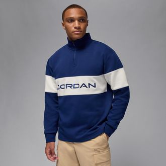 Nike Jordan Mens Jordan Sport Dri-FIT 1/4-Zip Golf Top in Blue | HF9919-492