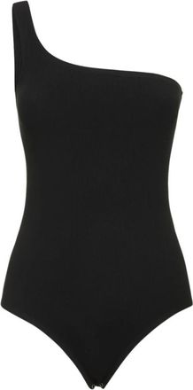 Michael Kors Stretch Viscose Asymmetric Bodysuit - Dames - Bodies - Zwart - XL - Polyester - Tops