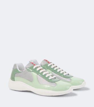 Prada Prada Americas Cup leather-trimmed sneakers
