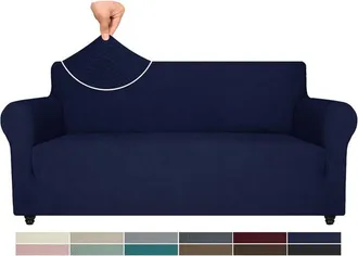 OEM Funda Para Sof&aacute; De 3 Plazas Tuserxln Con Reposabrazos, Funda El&aacute;stica Para Sof&aacute;, Protector De Sof&aacute; Para Perros, Azul