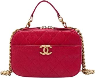 Chanel Pre-owned Vintage Satchel - Dames - Vintage Schoudertas - Rood - ONE Size - Leer - Vintage