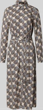 More & More More & More Midikleid mit Hemdblusenkragen in Beige, Gr&ouml;&szlig;e 40