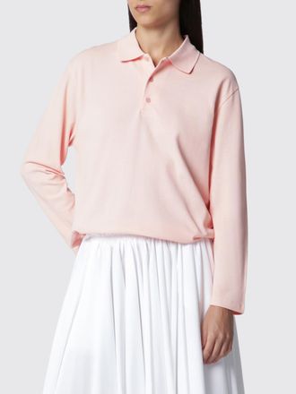 Flore Flore Polo in cotone a maniche lunghe con spalle cadute e fit relaxed