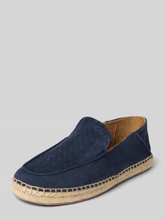 HUGO BOSS Lederloafer mit Strukturmuster Modell Madeira in Marine, Gr&ouml;&szlig;e 45