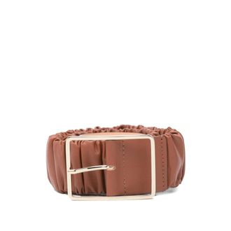 AGL Belts, unisex, Brown, Size: M Mabel Ruched Mealter Belt