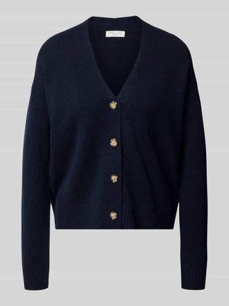 Christian Berg Strickjacke mit Knopfleiste in Dunkelblau, Größe XXL