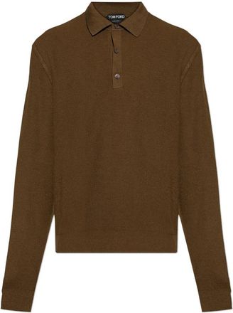 Tom Ford Polo Shirts - Heren - Polos - Bruin - XL - Tops