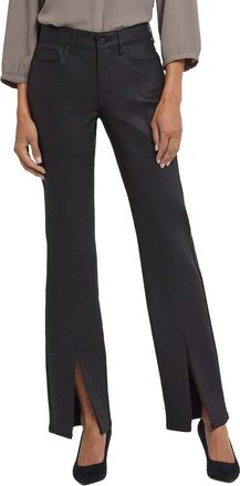 NYDJ Nydj Marilyn Black Coated Straight Leg Jean