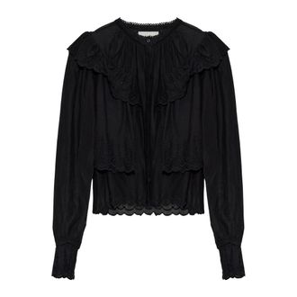 Isabel Marant Overhemden, Dames, Zwart, XS, Katoen, Kelmon Shirt