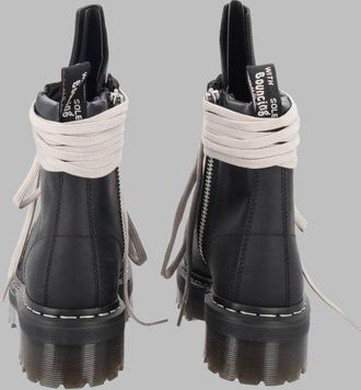 Dr. Martens Lace-Up Leather Combat Boots - Black