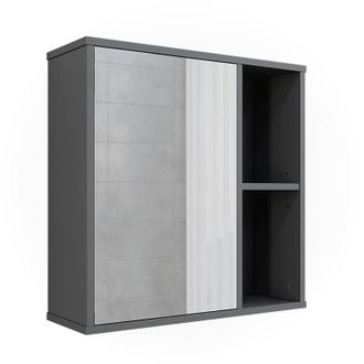 Vicco Armario Con Espejo De Ba&ntilde;o Leano, Antracita, 60 X 60 Cm