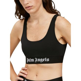 Palm Angels Dames Klassieke Logo Sportbeha (Zwart/Wit)