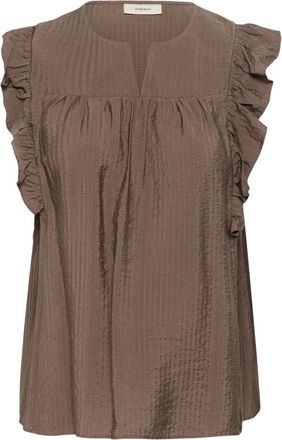 Inwear Haze Shirt - Dames - Blouses - Bruin - M - Katoen - Overhemden