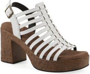 White Mountain Barbea Platform Sandal in White/Smooth at Nordstrom Rack, Size 8.5
