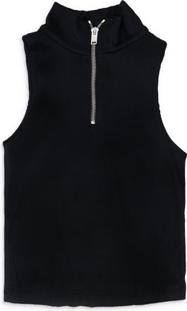 Rhude BLACK RIBBED KNIT TURTLENECK SWEATER