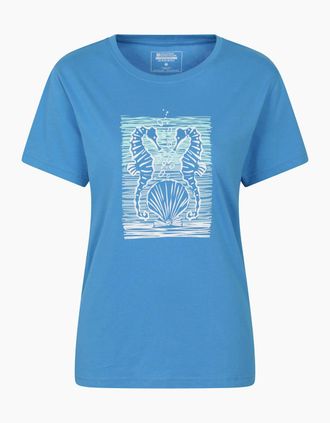 Mountain Warehouse Womens Mountain Warehouse Womens/Ladies Seahorse Relaxed Fit T-Shirt - Blue - Size: 14