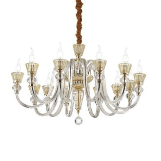 Netlighting Strauss 12 Light Chandelier Rose Gold Finish E14