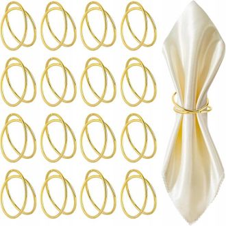 OEM 16 Servilleteros Dorados Con Forma De Hoja Para Decoraci&oacute;n De Mesa