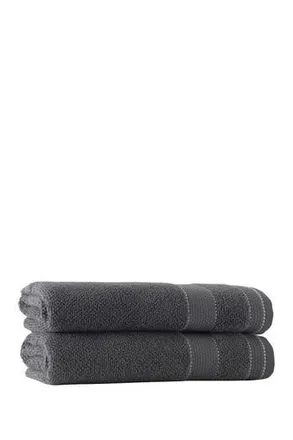 Enchante Home Monroe Turkish Cotton Bath Sheet - Anthracite - Set of 2 at Nordstrom Rack