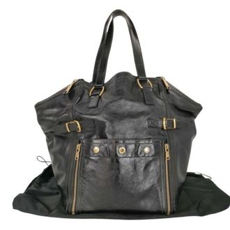 Saint Laurent Black Patent Leather Tote Bag (Pre-Owned)
