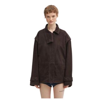 Rotate Giacca Oversize in Pelle - - Jackets - Donna - Marrone - S