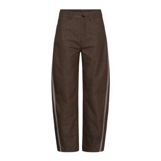 Saint Tropez CelestSZ Wide Leg Pants - Dames - Broeken - Bruin - Maat: S Poliester