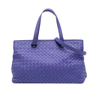 Bottega Veneta Pre-owned Handbags, female, Purple, Size: ONE SIZE Pre-owned Leather Shoulder Bag