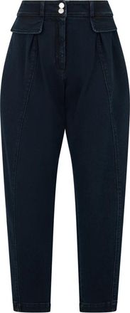 Alberta Ferretti Capri Broek - Dames - Cropped Jeans - Blauw - S - Katoen - Jeans